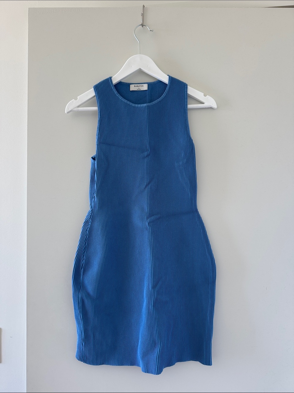 Aritzia Babaton Baby Blue Racerback Mini Dress
